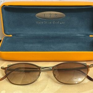 123 Eyewear Sunglasses X-Elle Cathode Made in France Brown Sunglasses